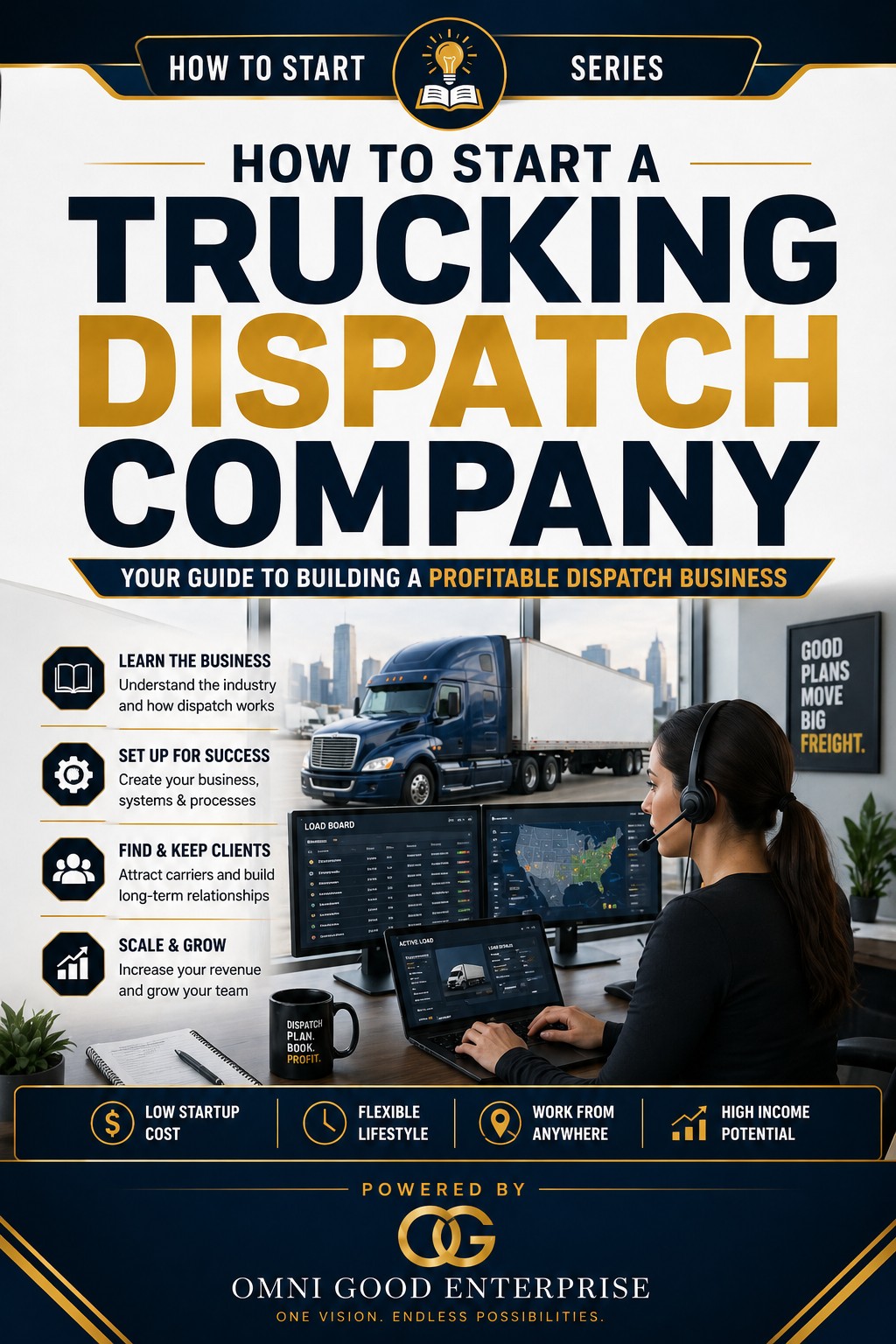 How to Start a Trucking Dispatch Company — book cover